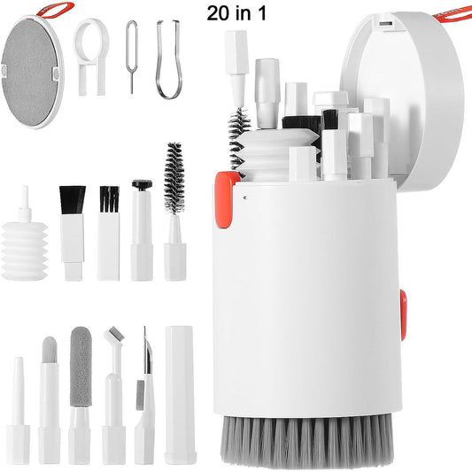 20-in-1 Keyboard Cleaner Kit – Electronic Cleaning Brush, Spray & Tools for Laptop, Phone, Camera & More