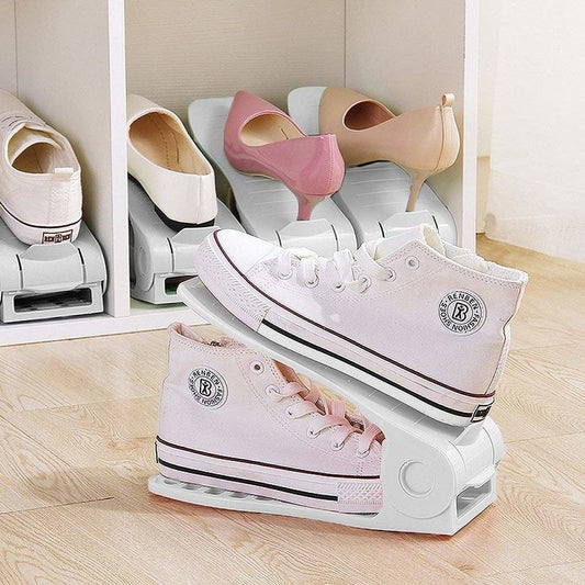 Adjustable Shoe Organizer (12 Pc): Space-Saving Storage